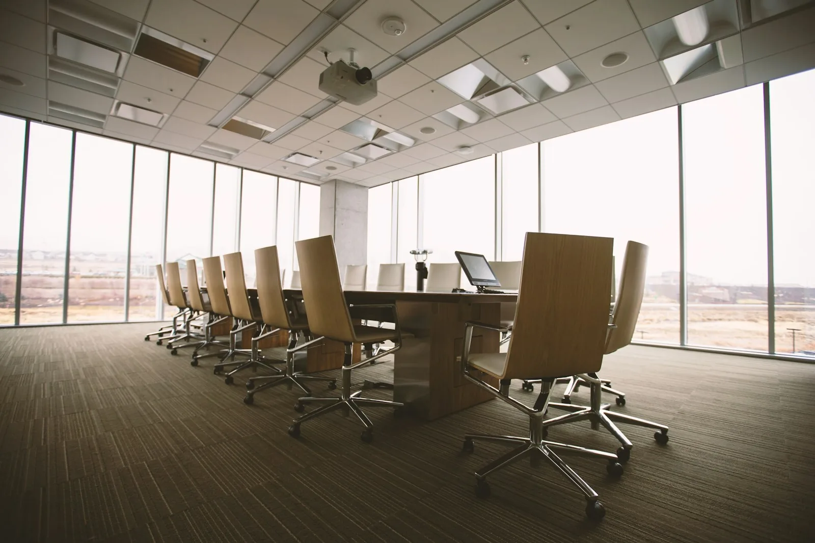 Meeting room hire in Sleaford at Kesteven Business Centre — boardroom table for up to 12